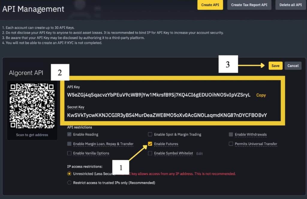 Kronos Trading Algorithmique Via API (Binance/ByBit/OKX)