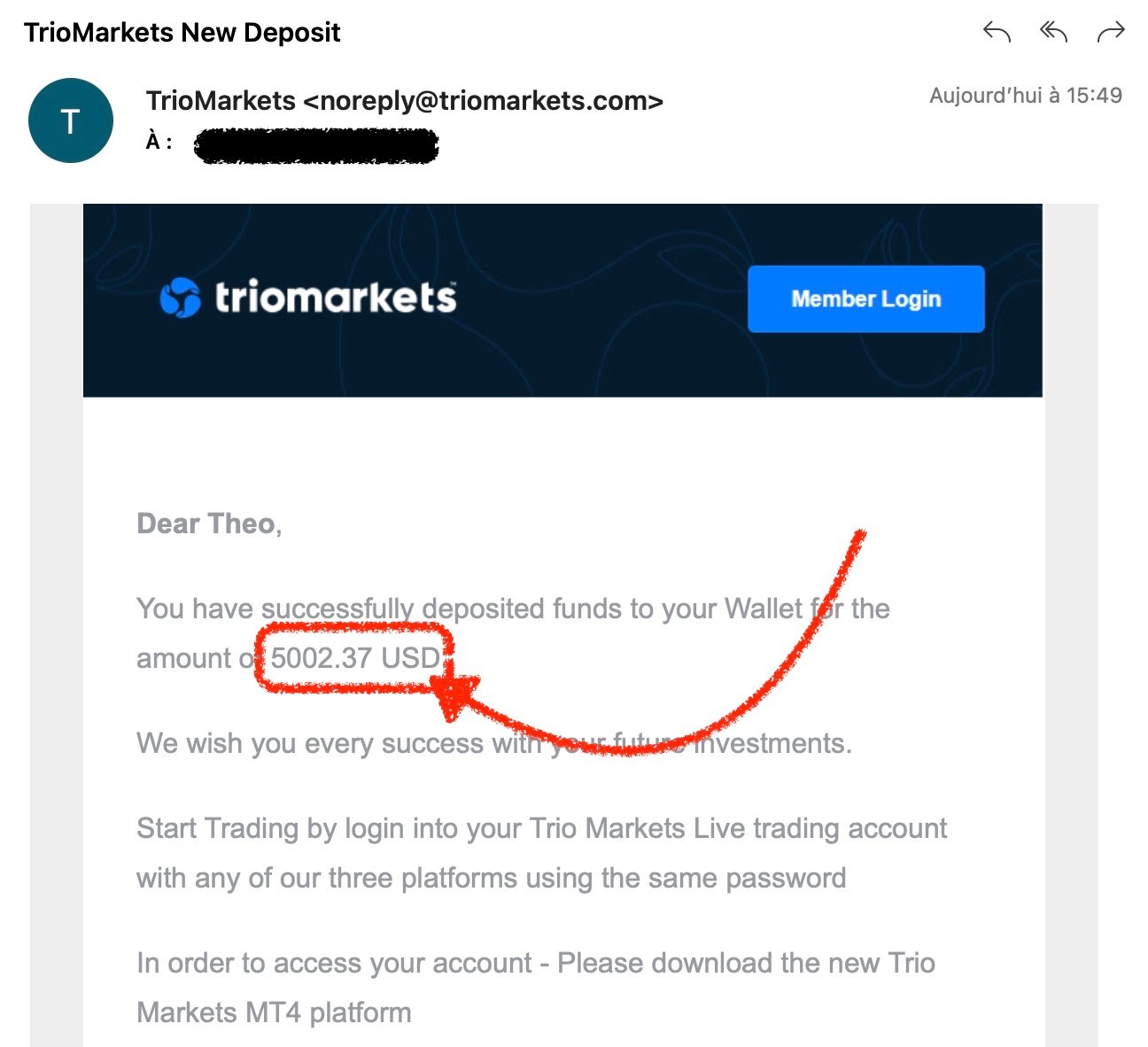 Teemant-TrioMarkets-Confirmation-Deposit